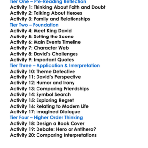 God Knows Joseph Heller Worksheet Activity Booklet