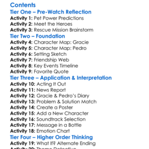 Gracie  Pedro Pets To The Rescue 2024 Worksheet Activity Booklet