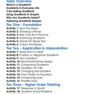 Gradient Usage Worksheet Activity Booklet