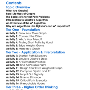 Graph-Based Algorithms A Dijkstra Worksheet Activity Booklet