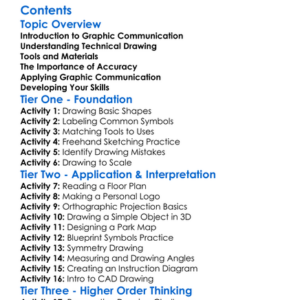 Graphic Communication And Technical Drawing Worksheet Activity Booklet