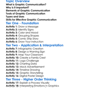 Graphic Communication Worksheet Activity Booklet