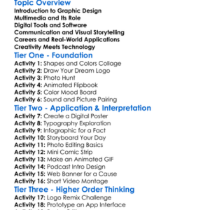 Graphic Design And Multimedia Worksheet Activity Booklet