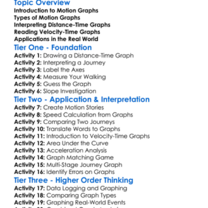 Graphical Analysis Of Motion Worksheet Activity Booklet