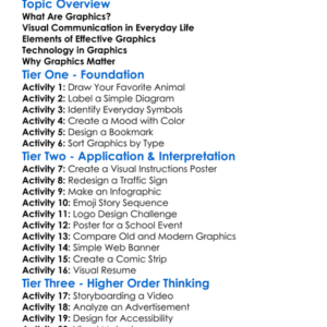 Graphics And Visual Communication Worksheet Activity Booklet