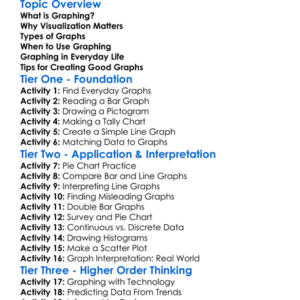 Graphing And Visualization Worksheet Activity Booklet