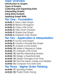 Graphs And Data Analysis Worksheet Activity Booklet