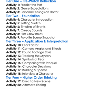 Grave Encounters 2 2012 Worksheet Activity Booklet