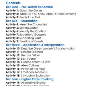 Green Lantern Beware My Power 2022 Worksheet Activity Booklet