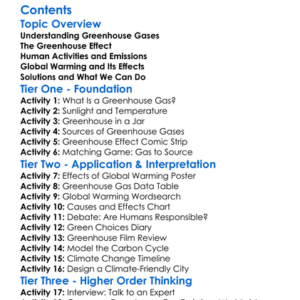 Greenhouse Gases And Global Warming Worksheet Activity Booklet
