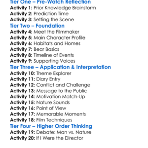 Grizzly Man 2005 Worksheet Activity Booklet