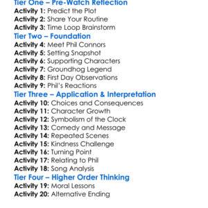 Groundhog Day 1993 Worksheet Activity Booklet