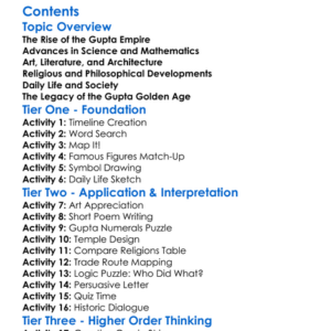 Gupta Empire And Classical Indian Culture Worksheet Activity Booklet