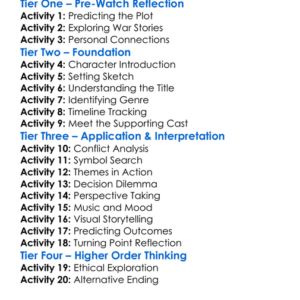 Guy Ritchies The Covenant 2023 Worksheet Activity Booklet