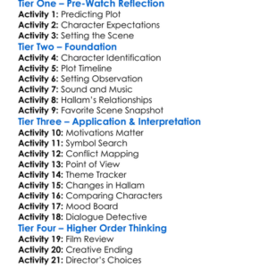 Hallam Foe 2007 Worksheet Activity Booklet