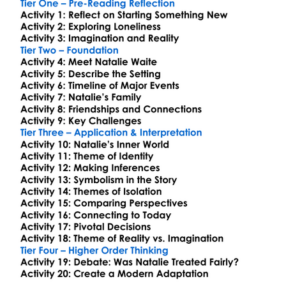 Hangsaman Shirley Jackson Worksheet Activity Booklet