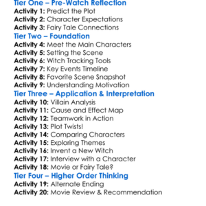 Hansel  Gretel Witch Hunters 2013 Worksheet Activity Booklet