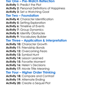 Happiness For Beginners 2023 Worksheet Activity Booklet