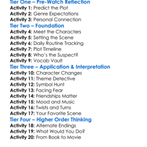 Happy Death Day 2017 Worksheet Activity Booklet
