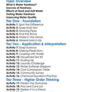 Hard And Soft Water Worksheet Activity Booklet