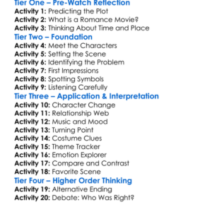 Hard Time Romance 1991 Worksheet Activity Booklet