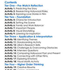 Harold And Lillian A Hollywood Love Story 2017 Worksheet Activity Booklet