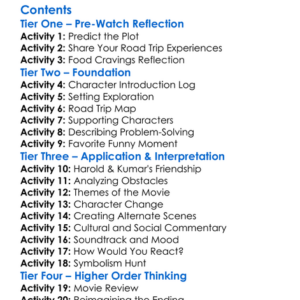 Harold  Kumar Go To White Castle 2004 Worksheet Activity Booklet