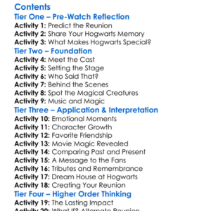 Harry Potter 20Th Anniversary Return To Hogwarts 2022 Worksheet Activity Booklet