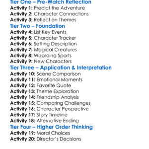 Harry Potter 4 Worksheet Activity Booklet