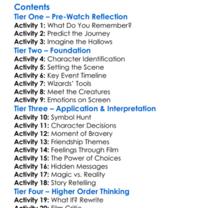 Harry Potter And The Deathly Hallows Part 1 2010 Worksheet Activity Booklet