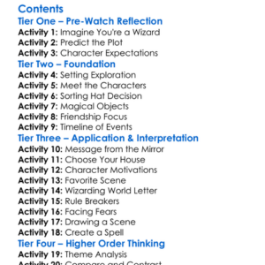 Harry Potter And The Philosophers Stone 2001 Worksheet Activity Booklet