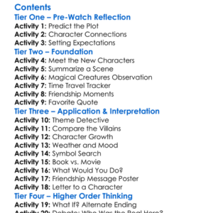 Harry Potter And The Prisoner Of Azkaban 2004 Worksheet Activity Booklet