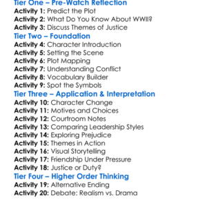 Harts War 2002 Worksheet Activity Booklet