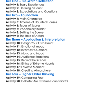 Haunters The Art Of The Scare 2017 Worksheet Activity Booklet