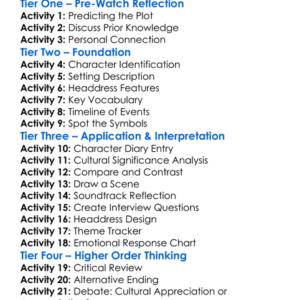 Headdress 2017 Worksheet Activity Booklet