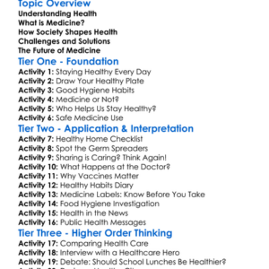 Health And Medicine In Society Worksheet Activity Booklet