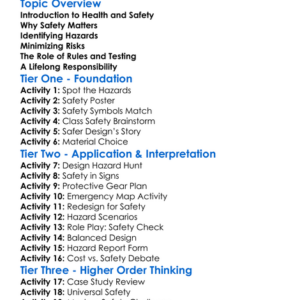Health And Safety In Design Worksheet Activity Booklet
