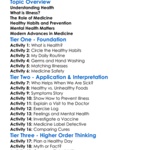 Health Illness And Medicine Worksheet Activity Booklet