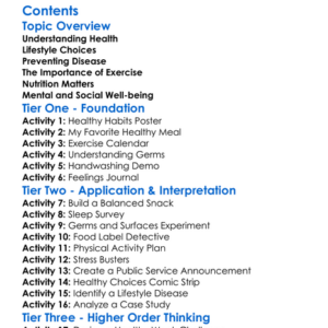 Health Lifestyle And Disease Prevention Worksheet Activity Booklet