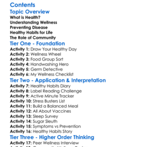 Health Wellness And Disease Prevention Worksheet Activity Booklet
