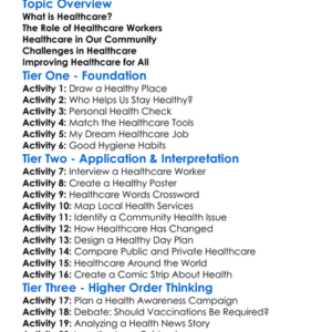 Healthcare And Society Worksheet Activity Booklet
