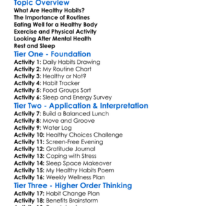 Healthy Habits And Routines Worksheet Activity Booklet