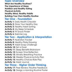 Healthy Routines And Habits Worksheet Activity Booklet