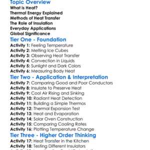 Heat And Thermal Energy Worksheet Activity Booklet
