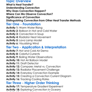 Heat Transfer Convection Worksheet Activity Booklet