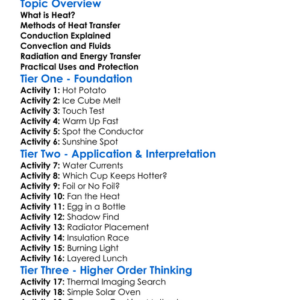 Heat Transfer Worksheet Activity Booklet