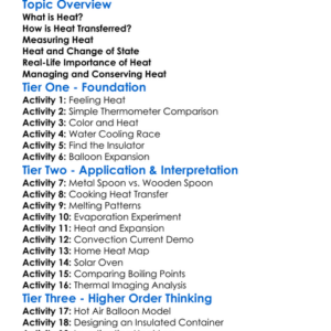Heat Worksheet Activity Booklet