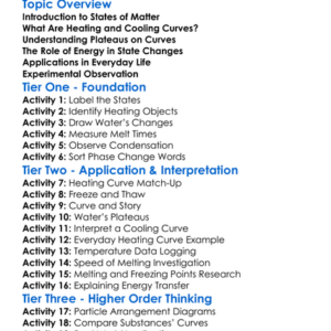 Heating And Cooling Curves Worksheet Activity Booklet
