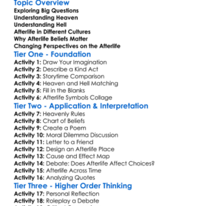 Heaven Hell And Afterlife Worksheet Activity Booklet