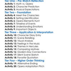 Hercules Worksheet Activity Booklet